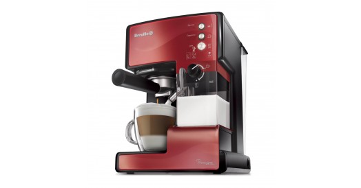 Ekspres do kawy kolbowy Breville Prima Latte czerwony VCF046X