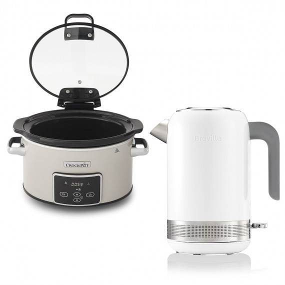 Czajnik elektryczny Breville High Gloss VKJ944X + Wolnowar CrockPot 3