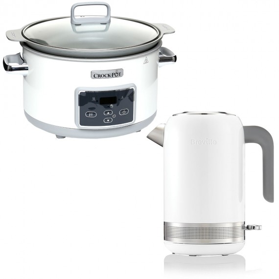 Czajnik elektryczny Breville High Gloss VKJ944X + Wolnowar Crock-Pot 5L DC CSC026X