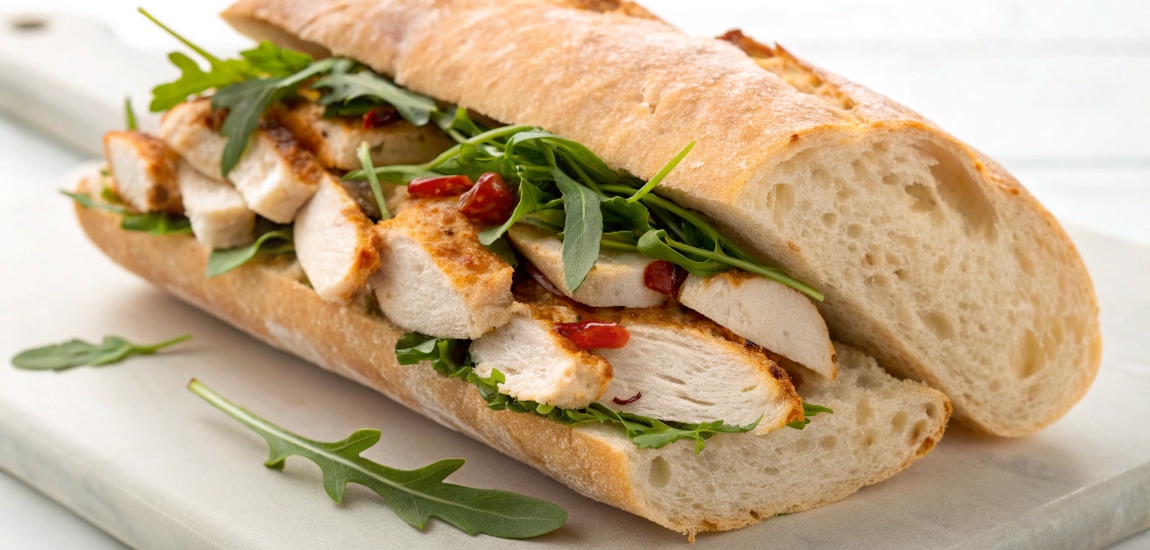 Kanapka z kurczakiem i mozzarellą
