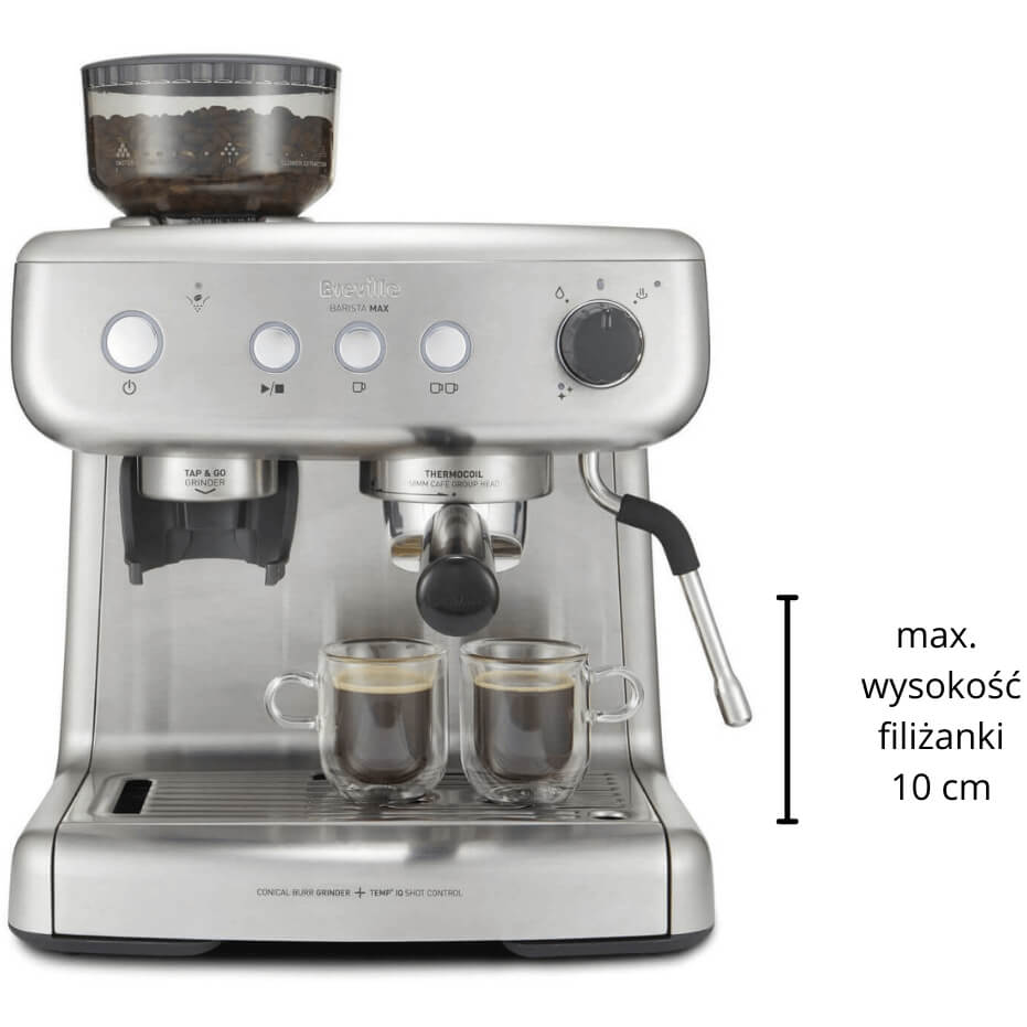 Ekspres do kawy kolbowy Breville Prima Latte II czerwony VCF109X