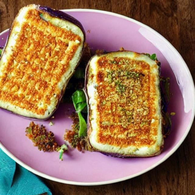 Panini z tofu i bakłażanem