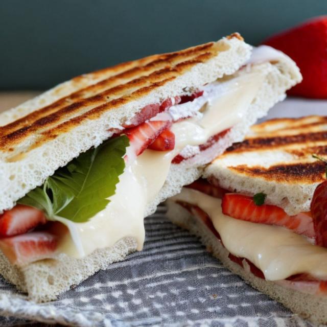 Panini z indykiem i truskawkami